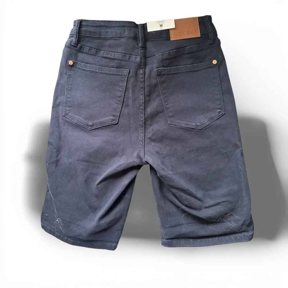 NWT Judy Blue Denim Shorts Navy Tummy Control High Waist JB150270 C-CO‎ M